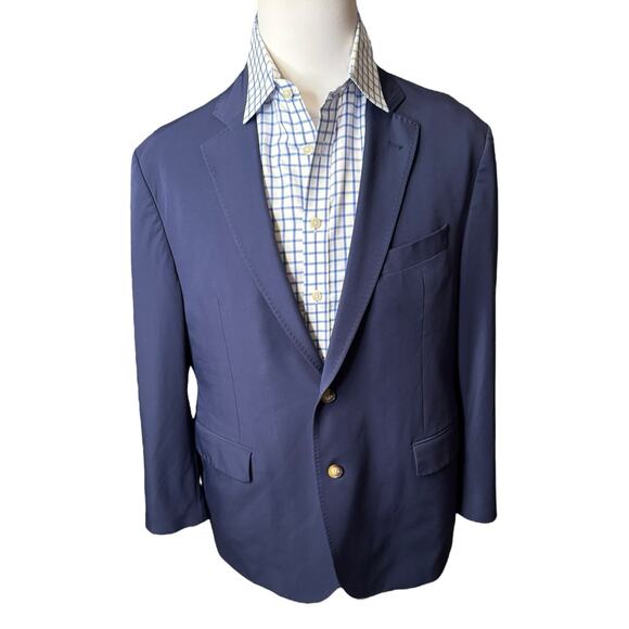 Vineyard Vines Blazer Mens 46R Navy Performance Two Button Notch Lapel Lined - Picture 1 of 8
